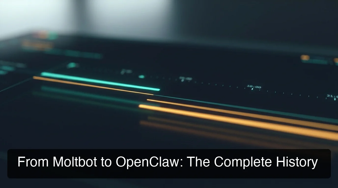 moltbot to OpenClaw naming evolution timeline showing the complete history of the AI agent