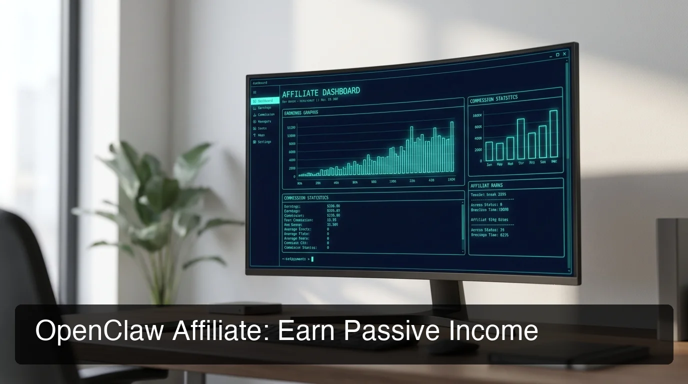OpenClaw affiliate program overview showing earnings dashboard and real-time commission tracking