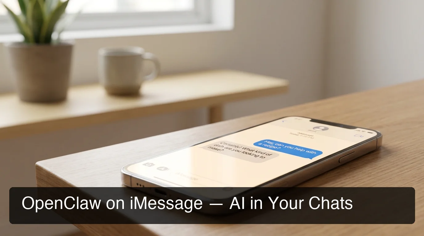 openclaw imessage integration showing AI agent responding in Apple iMessage conversation on iPhone