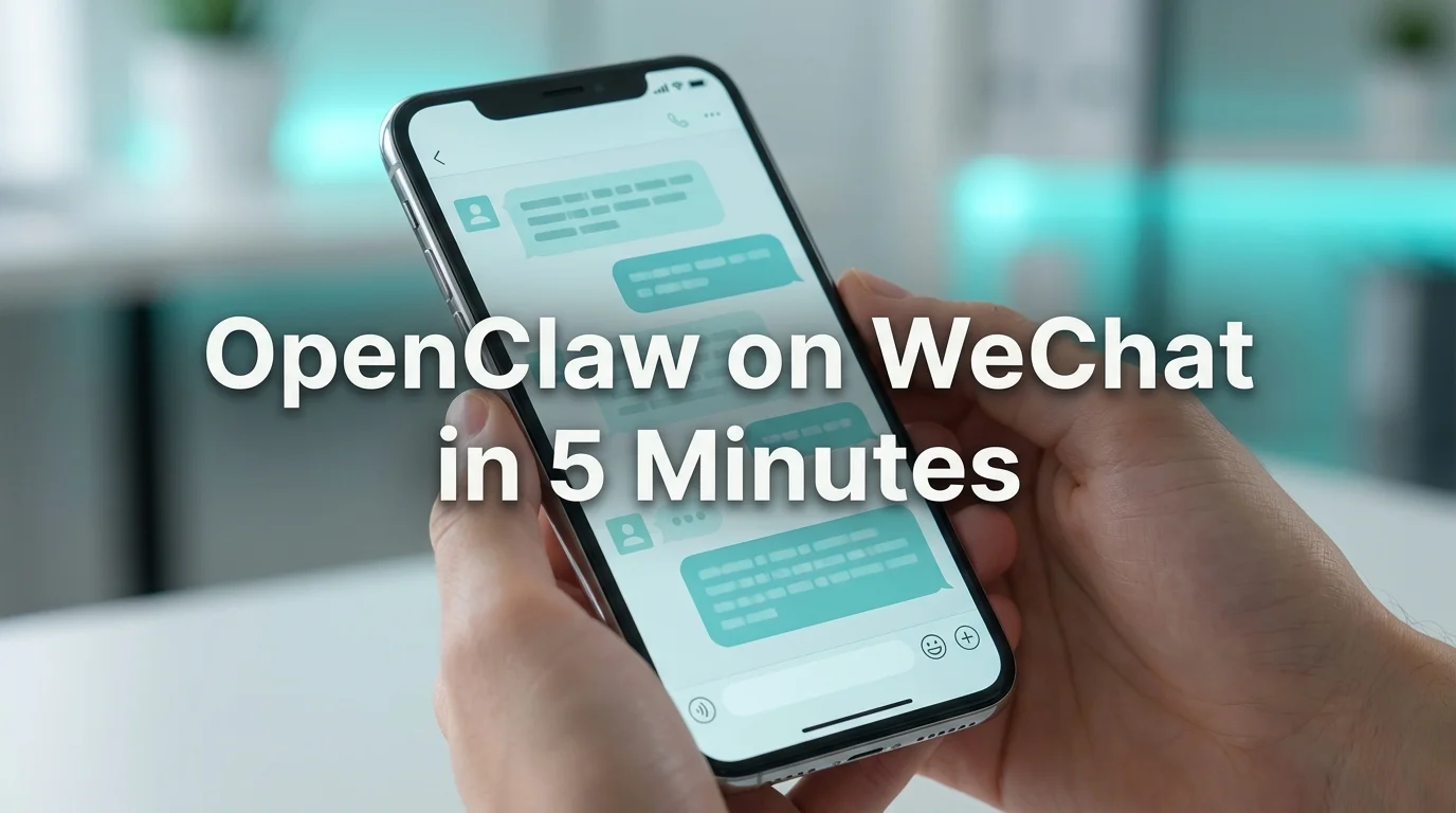 OpenClaw openclaw wechat messaging interface showing chat bubbles on a smartphone