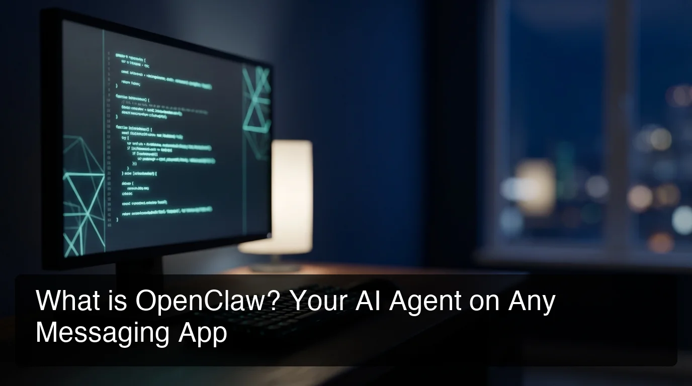 What is OpenClaw AI agent running inside messaging apps on a dark terminal screen