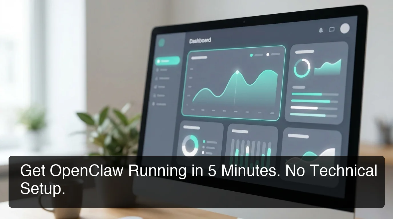 OpenClawHQ dashboard showing openclaw for beginners setup screen on desktop