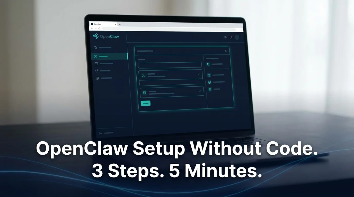 OpenClawHQ dashboard interface showing openclaw for non technical setup on a laptop screen