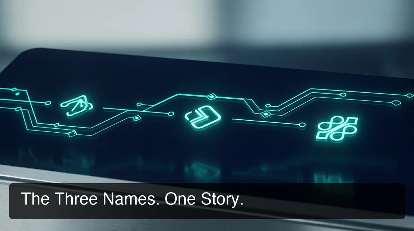 OpenClaw naming timeline showing Clawdbot, Moltbot, and OpenClaw logos evolving left to right