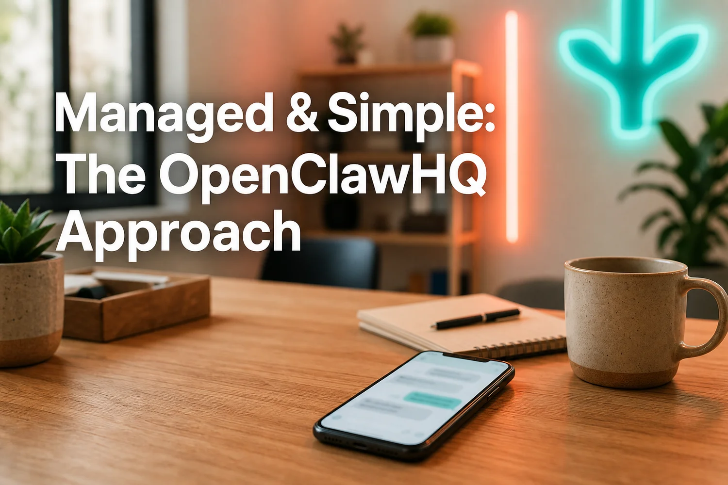 OpenClawHQ managed OpenClaw instance reached from a phone chat, no server to run