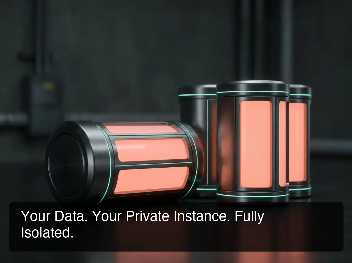openclawhq data privacy through isolated private customer instances on dedicated servers