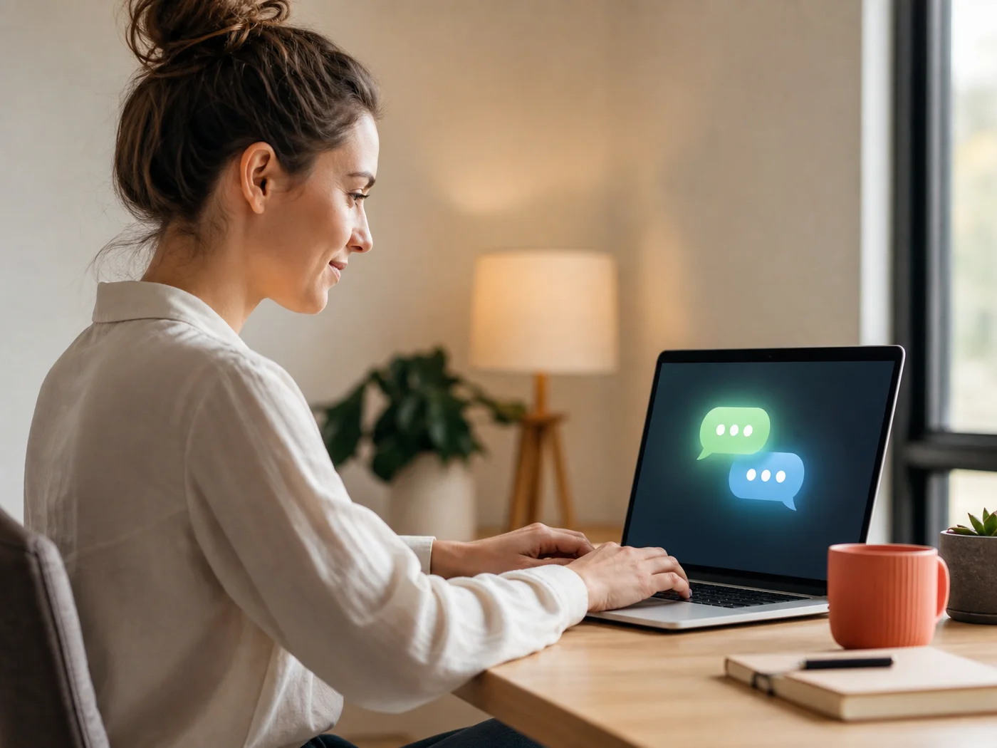 OpenClaw cloud hosting setup dashboard with WhatsApp and Telegram messaging app icons on a laptop screen