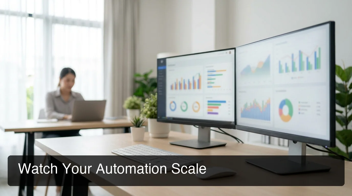 Professional workspace showing openclaw management hub in action with monitoring dashboards on dual screens