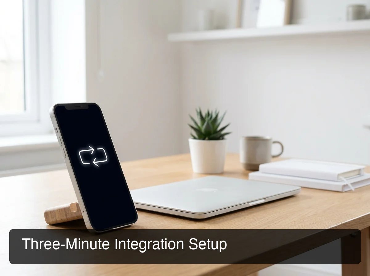 openclawhq imessage setup guide showing 3-minute connection flow with web dashboard on desktop