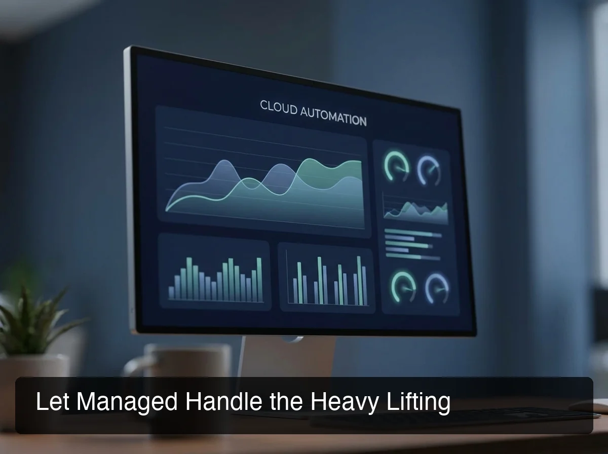 OpenClawHQ managed cloud dashboard showing automated updates monitoring and scaling interface