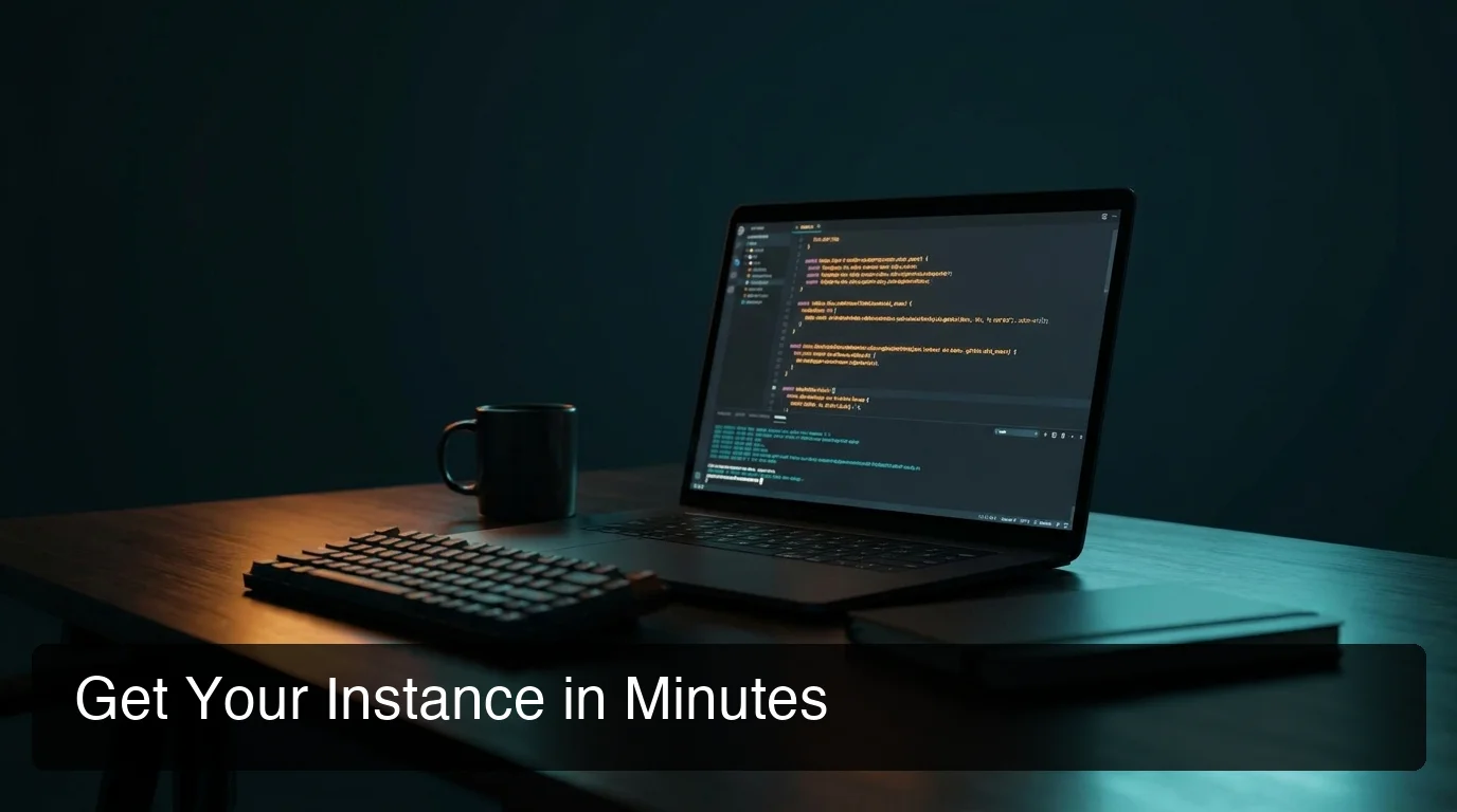 OpenClaw plans CTA visual showing dark terminal aesthetic with neon amber and teal accents
