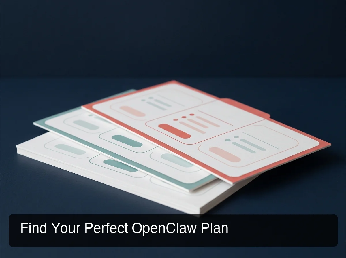 OpenClaw pricing plans comparison showing tier options from entry-level to fully managed unlimited