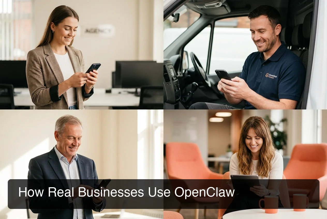 OpenClaw in use across agency, SaaS, and service business workflows — real-world ROI