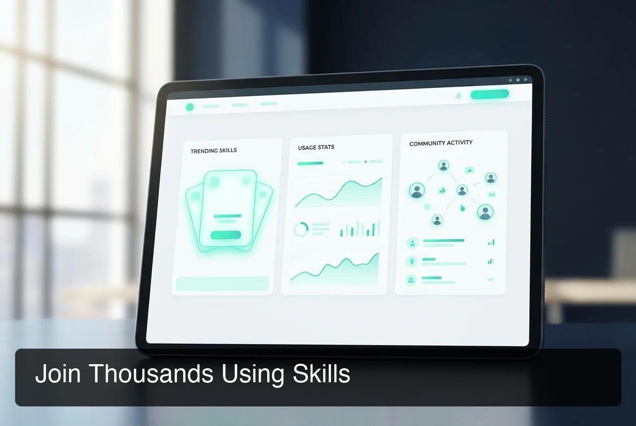 OpenClawHQ skill marketplace dashboard showing trending skills and community usage stats
