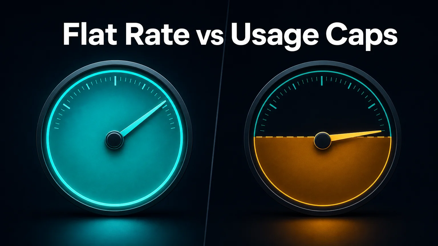 OpenClawHQ vs BlinkClaw pricing models shown as a full flat-rate meter next to a capped meter