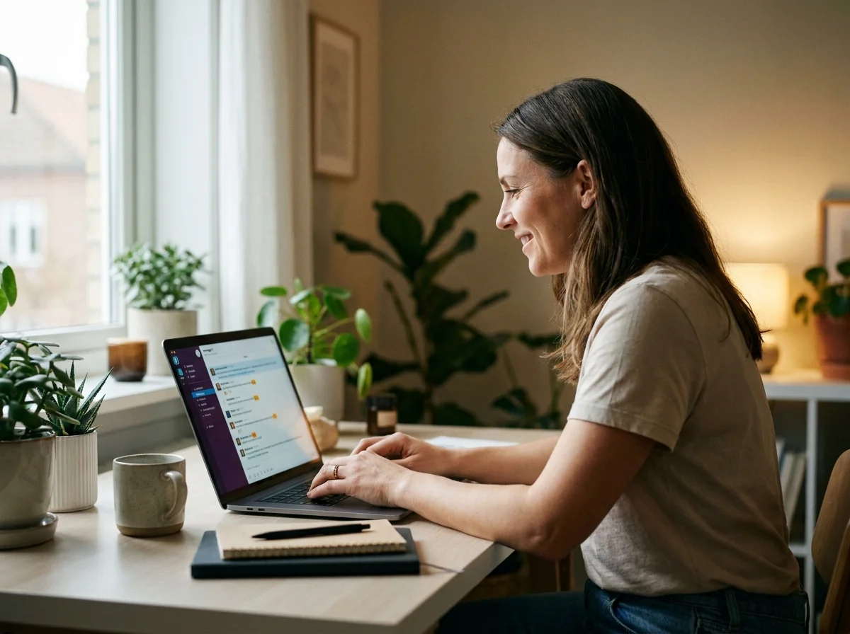 openclaw subscription cost confidence — business owner working at desk with warm indoor lighting laptop open showing messaging notifications